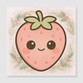 Ímã de Morango Kawaii Fofo