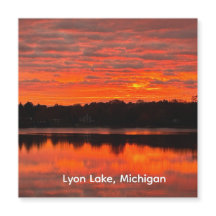 Ímã de Nascer do Sol no Lago Lyon de Michigan