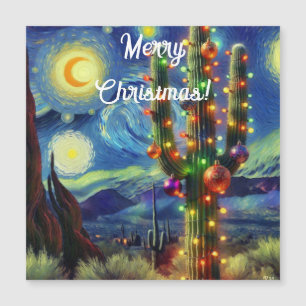 Ímã de Natal no Deserto Cacto Saguaro