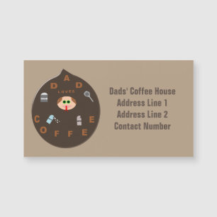 Ímã de Negócios Pai Divertido Monstro Ama Café