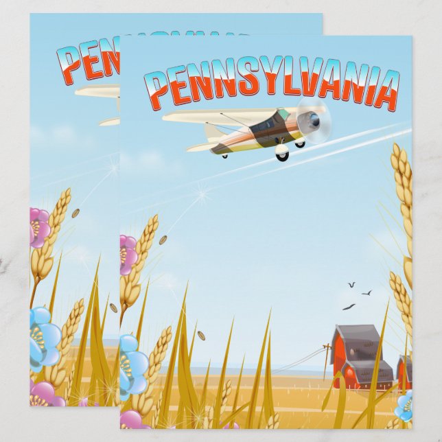 Ímã de pôster de viagem rural da Pensilvânia (Frente/Verso)