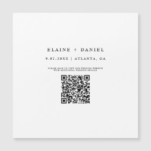 Ímã de QR Code de Save The Date com Roteiro Minima