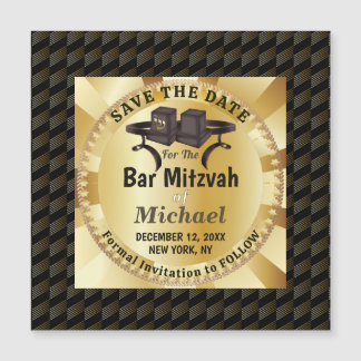 Ímã de Tefillin de Bar Mitzvah Elegante Dourado Sa