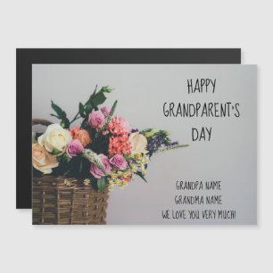 Ímã Dia dos Avós Floral Saudação 5"x7"