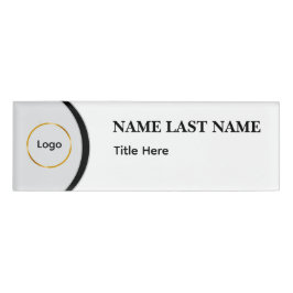 Ímã Elegante Branco Azul Empoeirado com Logotipo P
