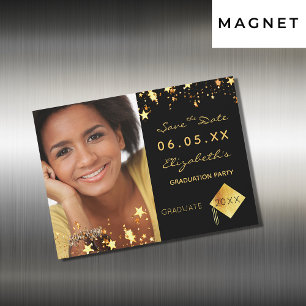 Ímã para festa de formatura de foto Save the Date 