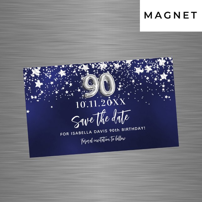Imã salve a data de 90 de aniversário de estrelas  (Criador carregado)