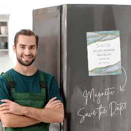 Imã salve a data de acentos de ouro a cores modern