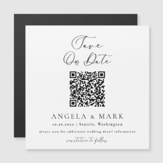 Imã salve a data de Código QR de Script Moderno