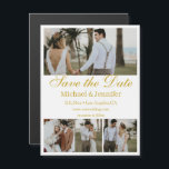 imã salve a data de colagem do script ouro 4 fotos<br><div class="desc">colagem de quatro fotos com o elegante script gold,  salve a data do cartão magnético. você pode mudar a cor da fonte,  o estilo e o tamanho.</div>