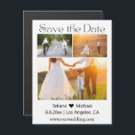 imã salve a data de colagem mínima de 3 fotos<br><div class="desc">elegante imã salve a data de colagem mínima de 3 fotos</div>