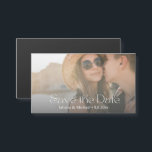 imã salve a data de fotos elegante e moderna<br><div class="desc">foto mínima do script moderno salvar a data Cartão magnético</div>