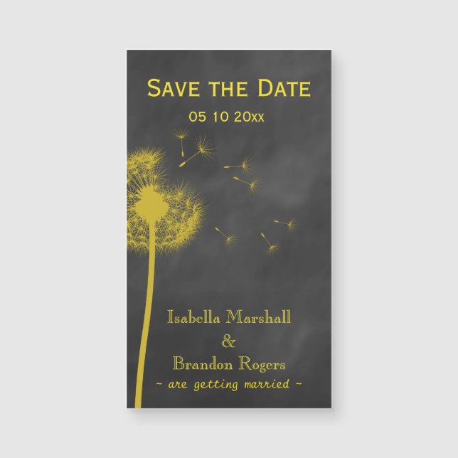 Imã salve a data Floral de Chalkboard primavera (Frente)