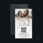 imã salve a data na moda qr code casal<br><div class="desc">imã salve a data elegante de casal de código na moda qr</div>