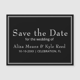 Imã salve a data Negra Minimalista