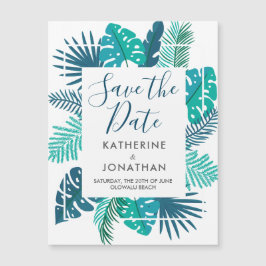 Imã salve a data tropical de praia botânica