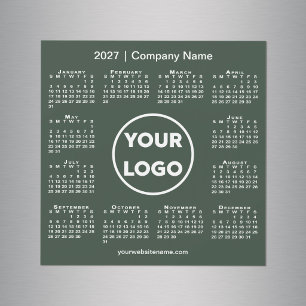 Ímã Verde Floresta Logotipo da Empresa do Calendár