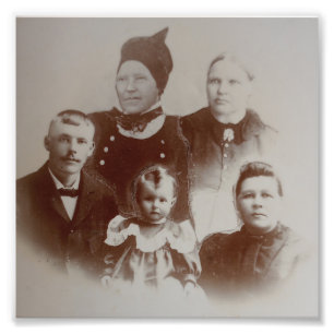 Imagem B&W de Foto de Colagem da Família Antica