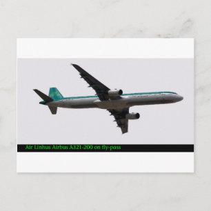 Imagem da aeronave Airbus para cartão postal