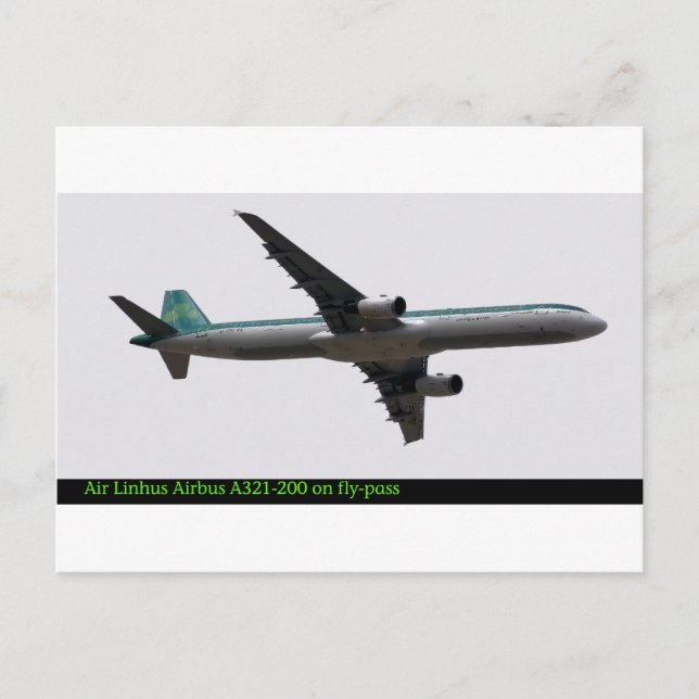 Imagem da aeronave Airbus para cartão postal (Frente)