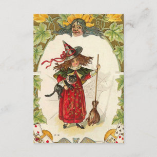 Imagem da bruxa de Hallowen do vintage em convites