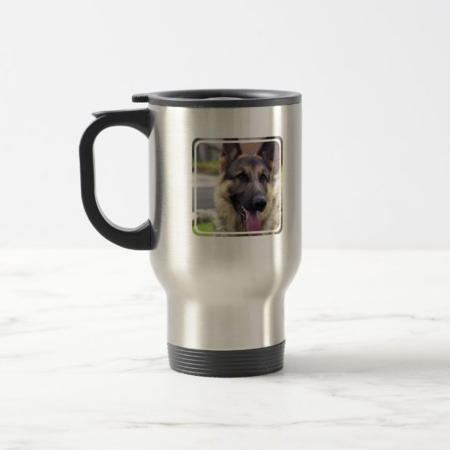 Imagem da caneca de viagem do german shepherd (Esquerda)