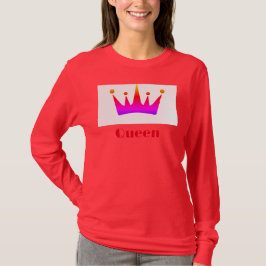 Imagem da Coroa com Texto da Rainha Camisa Manga L