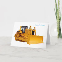 Imagem da escavadora para o cartão do aniversário