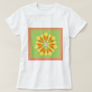 Imagem da Flor Amarela no Frame T-Shirt Pontilhado