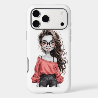 Imagem da garota com iPhone rosa