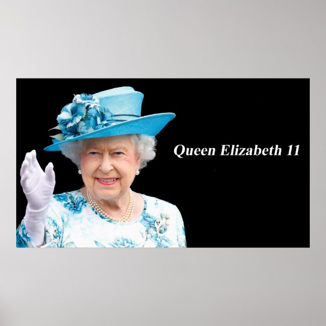 Imagem da Rainha Elizabeth II para Poster (Frente)