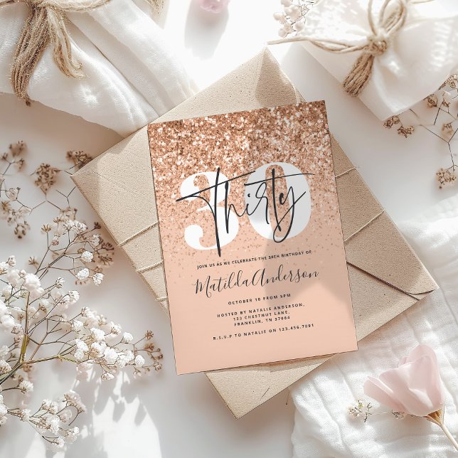 Imagem de brilho de pêssego moderno, 30 anos (Criador carregado)