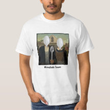 Imagem de camiseta gráfica parodiando American Got