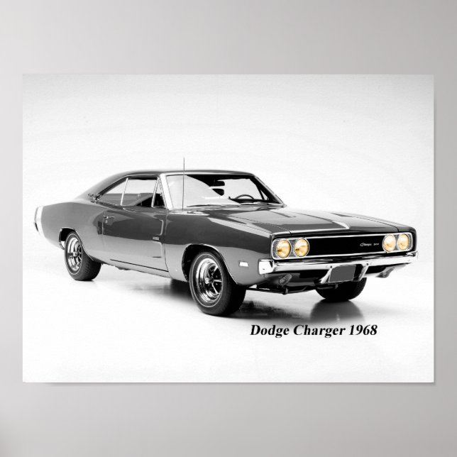 Imagem de carros clássicos para Poster (Frente)