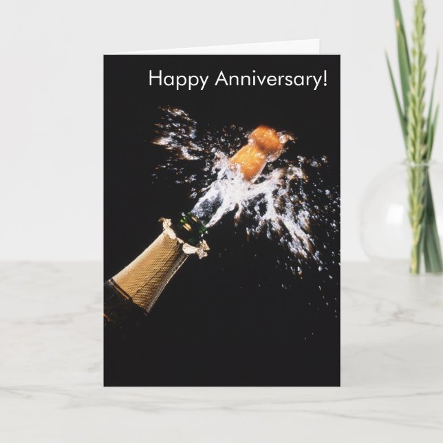 Imagem de champanhe para cartão de saudação (Frente)