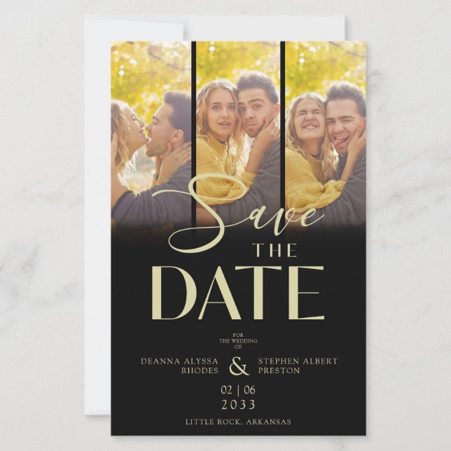 Imagem de Colagem de Casamentos 3 Moderna e Chic (Frente)