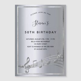 Imagem de convite para notas de prata de aniversár