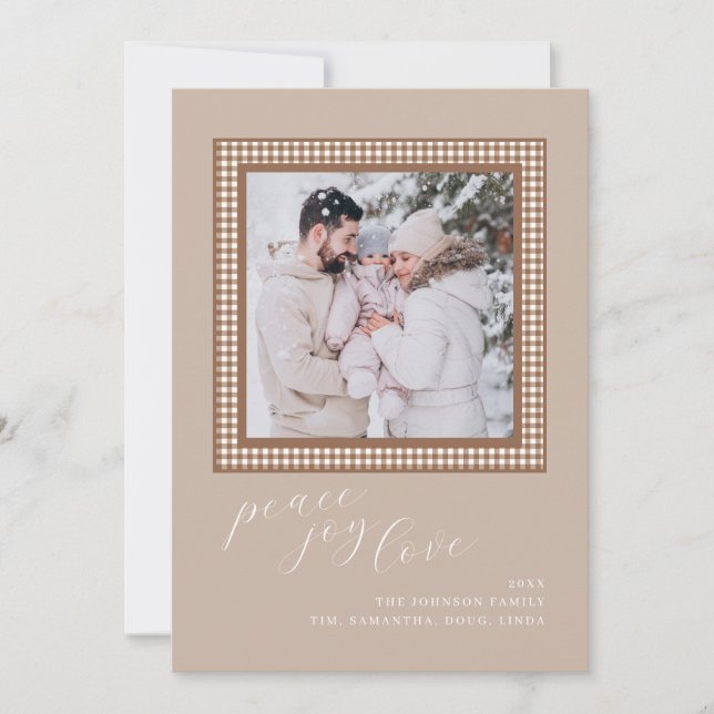 Imagem de Feriado de Cartão de Natal Brown Tan (Frente)