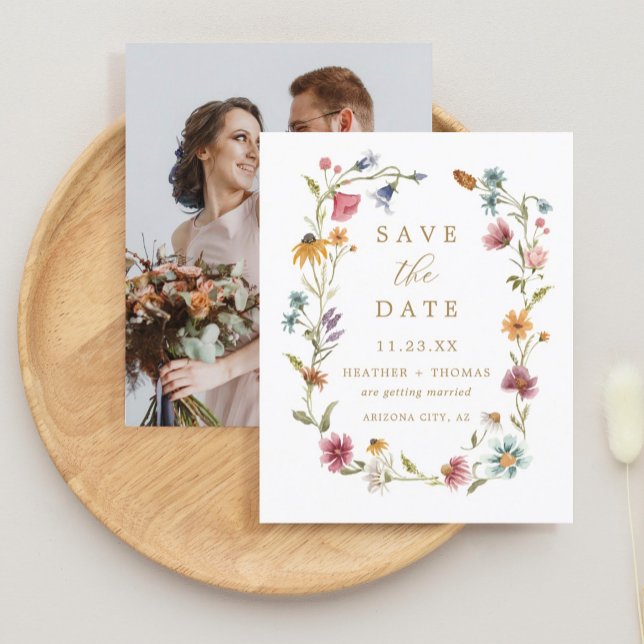 Imagem de flor selvagem do orçamento Salva a Data (Criador carregado)