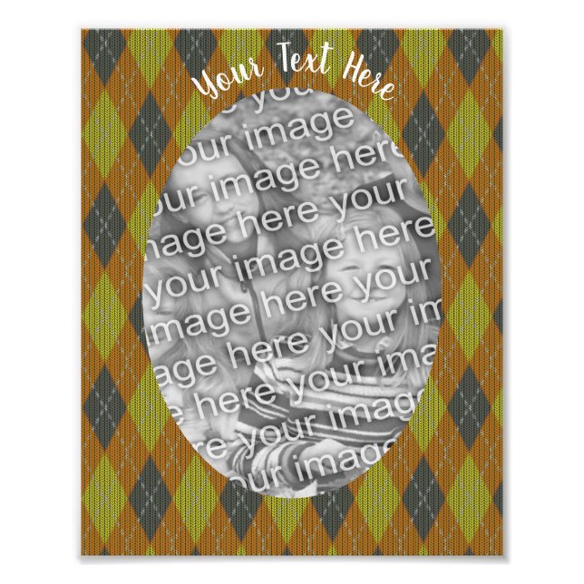 Imagem de Modelo de Foto Design de Frame de Argyle (Frente)