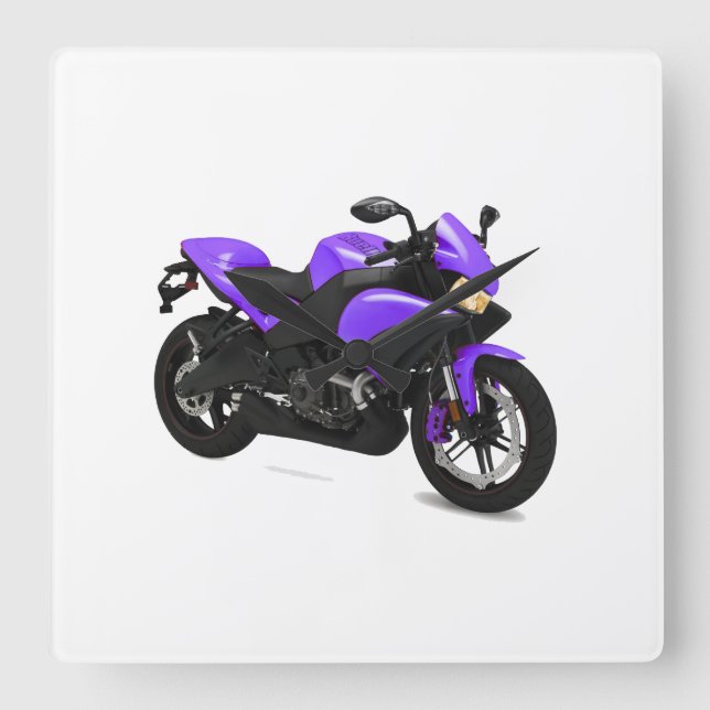 Imagem de motociclo para relógio de parede quadrad (Frente)