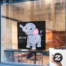 Imagem de quadro de elefante adorável, quente e co