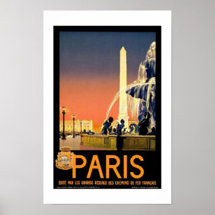 Imagem de Viagem Retro Vintage Impressão Paris Fra