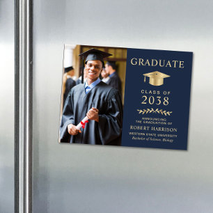 Imagem do Anúncio de Graduação Dourada Azul Foto