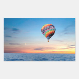 Imagem do balão de ar quente para adesivos retangu