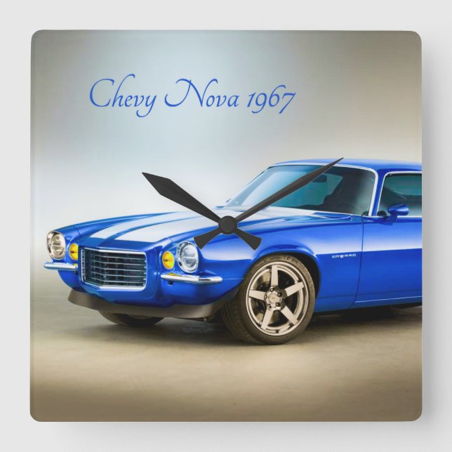 Imagem do carro clássico para relógio de parede qu (Frente)