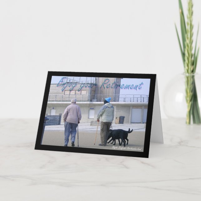 Imagem do cartão de saudação de aposentadoria de B (Frente)