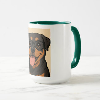 Imagem do desenho animado da caneca rottweiler.