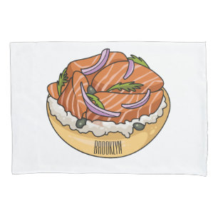 Imagem do desenho animado do bagel de salmão
