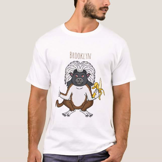 Imagem do desenho do macaco Cotton Top Tamarin (Frente)